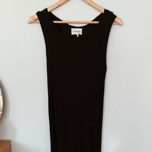 Black ribbed dress